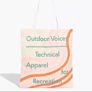 Madewell x Outdoor Voices Reusable Canvas Tote NWT